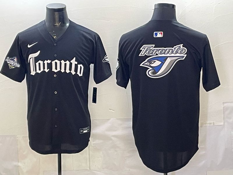 Men 2026 Toronto Blue Jays Blank Black 5th generation Joint Name Nike MLB Jersey style 013